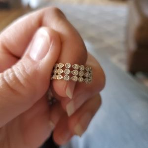 10k white gold and diamond ring